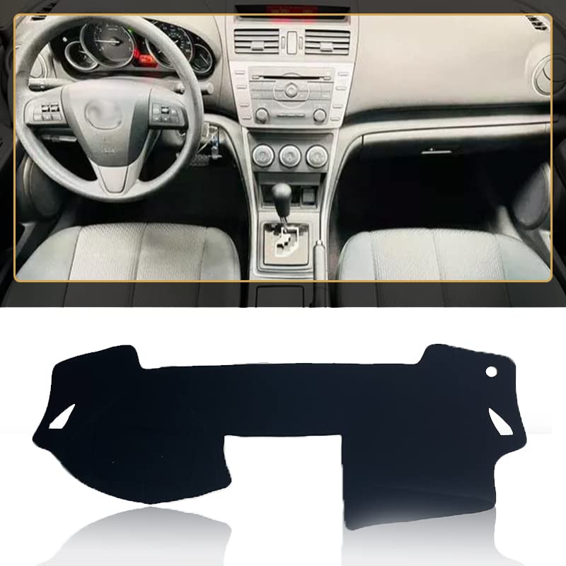 Black Anti-Sun Dash Mat Dashboard Cover For Mazda 6 2009 2010 2011 2012 - Reduces Glare & Protects