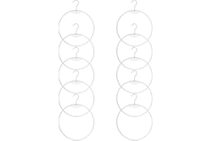 SUPVOX Heavy-Duty White Plastic Round Bikini Hanger 31cm Ring Briefs Display Rack for Closet Wardrobe