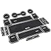 ROCCS 15PCS Interior White Mats, Anti-dust Non-Slip Mat Door Mat Cup Pad Floor Holder Mats with Logo for 2011 2012 2012 2014 2015 Jeep Compass 2017 Patriot (White-Logo)
