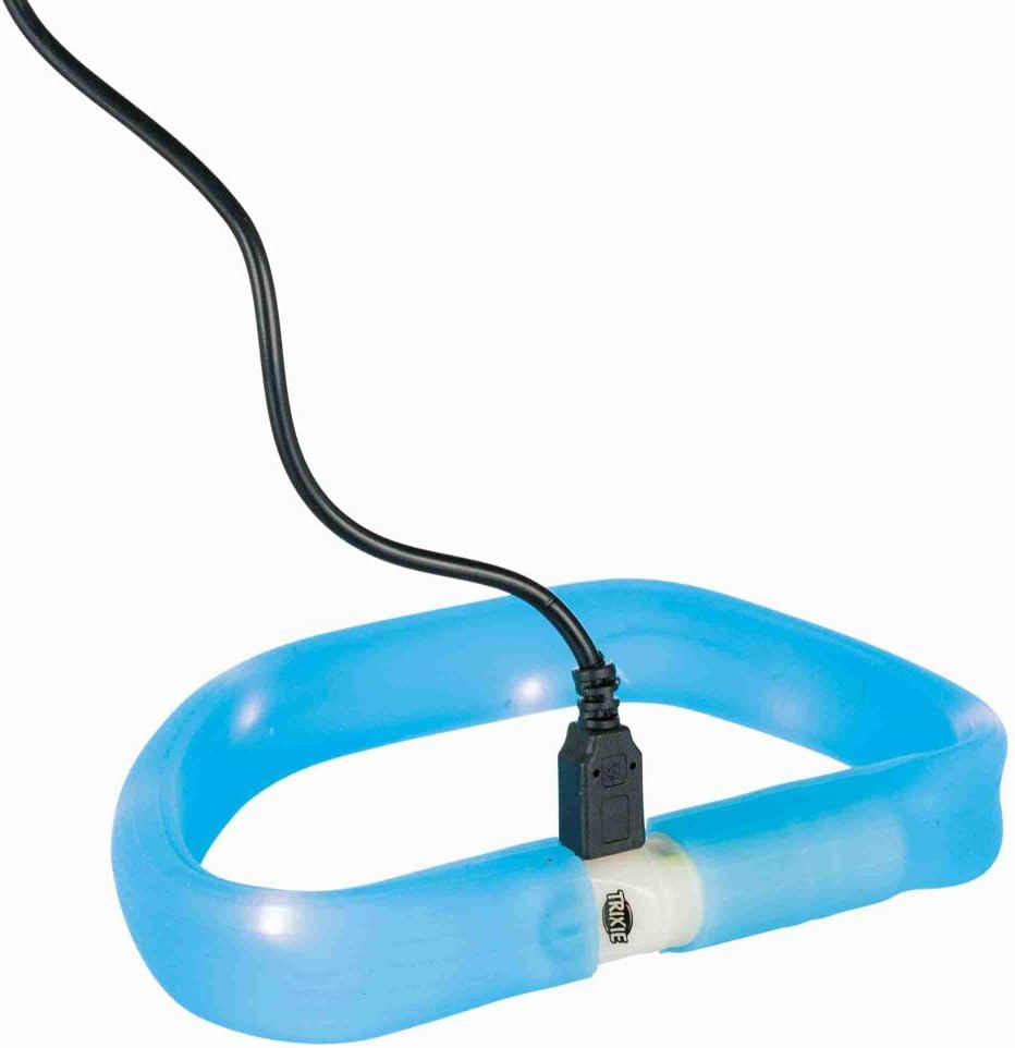 Safer Life Flash light band USB, L-XL: 70 cm/30 mm, blue - Image 4