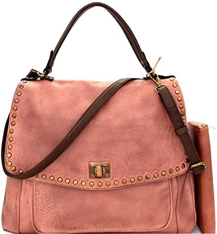 Le Miel Studded, Top Handle Saddle Crossbody Bag + Wallet