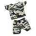 MonkeyJack Camo Short Sleeve T-shirt & Pants Set Outfit Clothes for 18'' American Girl Doll or 17'' Zapf Baby Born Dolls