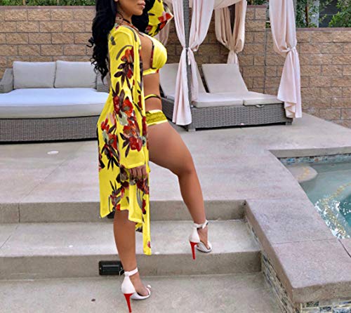 Women's Swimsuits Cover Ups Set - Dyeing High Waisted Bikini Bathing Suit Swimwear Beach Dress
