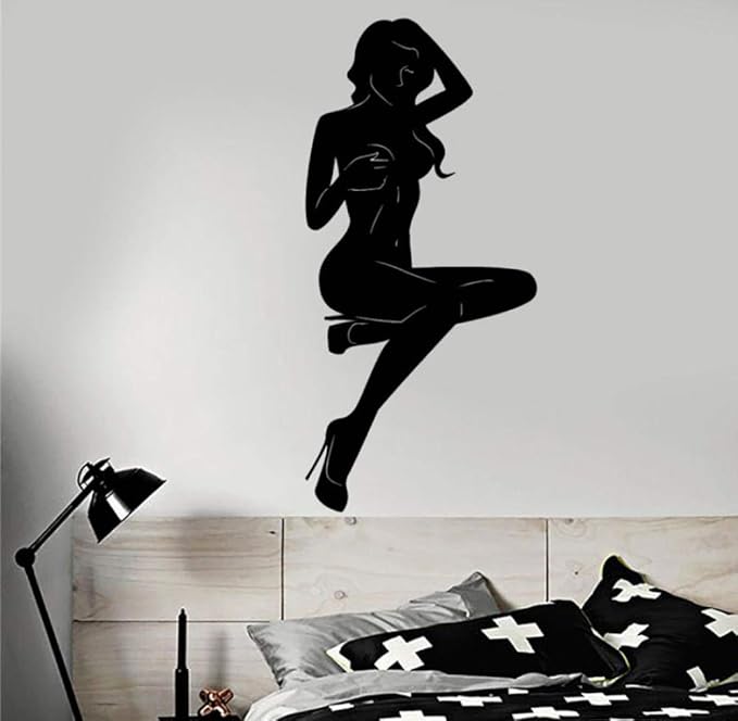CQAZX Calcomanía de pared de vinilo silueta mujer decoración para
