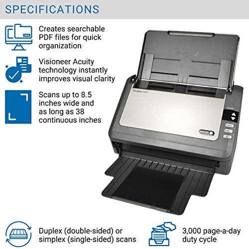 Xerox DocuMate 3125 Duplex Document Scanner for PC and Mac, Automatic