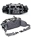 BP-VISION Outdoor Fanny Pack Hiking Camping Biking Waterproof Waist Pack 2 Water Bottle Holder Sports Bag for Women and Men Black