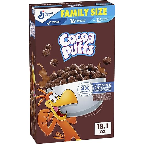 Cocoa Puffs, Chocolate Breakfast Cereal with Whole Grains, 15.2 oz in Kuwait Whizz Cold Cereals