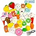 POKONBOY 30 Pcs Squishies Squishy Toys Easter Party Favors for Kids - Strawberry Squishy Slow Rising Simulation Bread Stress Relief Toys Squishy Easter Egg Fillers, Keychain Phone Straps