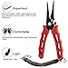 PLUSINNO Fishing Pliers Stainless Steel Mix with Titanium Carbo-Nitride Coating Hook Removers, Braid Cutters Saltwater Split Ring Fishing Multi-Tools with Sheath