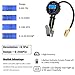 HEALiNK Digital Tire Pressure Gauge, 200 PSI Accurate Car Air Tire Inflator with Pressure Gauges, with LED LCD Air Chuck Rubber Hose Valve Extender Accessories for Motorcycle Bike Truck Vehicles