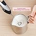 FASTDEER Milk Frother Handheld Battery Operated Electric Foam Maker with Stainless Steel Whisk for Coffee, Latte, Cappuccino, Hot Chocolate