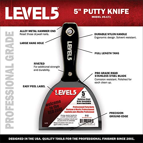 6" Stainless Steel Drywall Joint Knife LEVEL5 ProGrade Metal