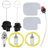 Mckin 530057925 Air Filter + 580940901 530057236 Oil Fuel Cap Repower Kit fits Poulan Pro PP3416 PP3516 PP3516AVX PP3816 PP3816A PP4018 PP4218 PP4218A PP4218AVX PPB3416 Gas Chainsaw Parts