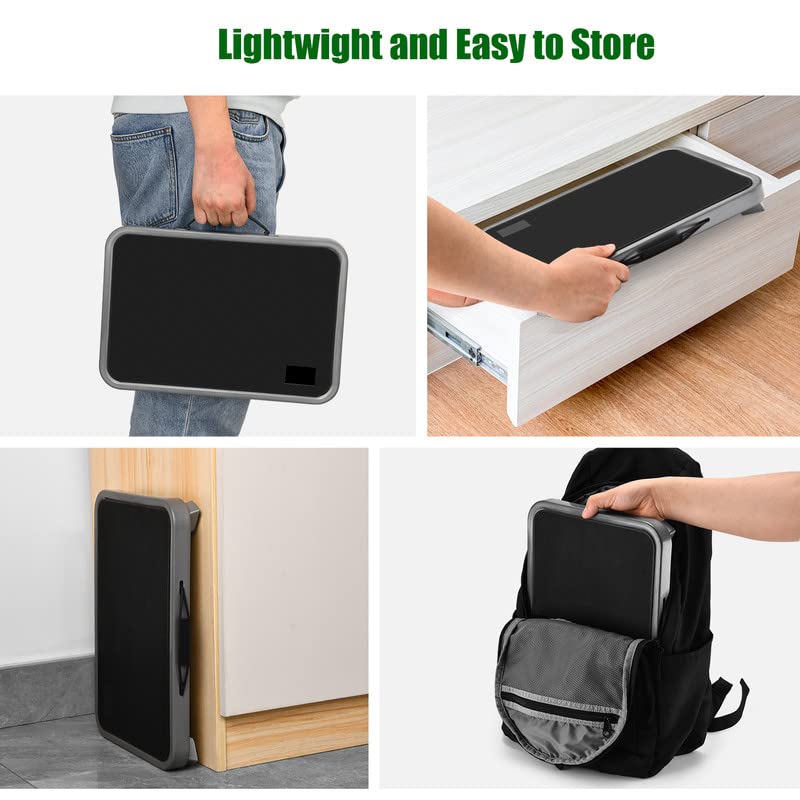 Foldable Step Stool, Adjustable Step Stool with a Non-Slip Platform, Step Ladder with Thick Rubber Feet for Adults or Children in Kitchen, Bedroom, Office, Rv, 330 Lbs Capacity