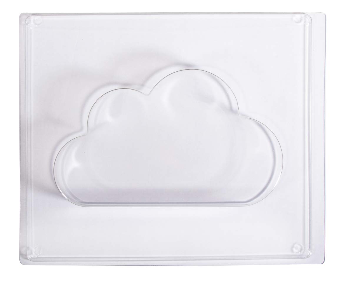 Rayher 36103000 Cloud-Shaped Casting Mould for Concrete Crafts, Plaster of Paris and Soap, Clear Plastic Shape for Moulding, 17.6x10.2x3cm, Transparent