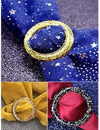 Kenkio 12 piezas 80s fiesta camiseta Clips 1,5 pulgadas plástico moda camiseta bufanda clip anillo con varios colores