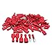 100x European Male & Female Insulated Spade Quick Wire Crimp Connectors 22-16AWG