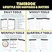 TIMEBOOK Growth Mindset Productivity Planner - Grow & Focus with Tribe of Mentors & the Tools of Titans. Build Millionaire Success Habits & the 4 Hour Work Week - Hardcover A5 Planner Undated Daily   