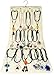 Freegrace Hanging Jewelry Organizer Revolving Hanger - Secure Zipper Closure - 25 Pockets,23 Hooks - Foldable Storage & Display Solution - For All Jewelry & Bijoux (Beige)