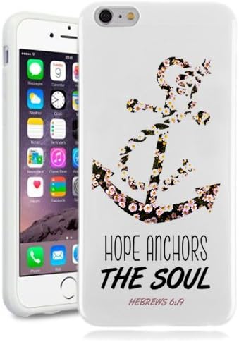 Christian iPhone 6 Case Bible Verse iPhone 6 Case By NickyPrints(TM) - Christian Bible Verse Quote Hebrews 6 19 Hope Anchors The Soul UNIQUE Designer Gloss Candy TPU Flexible Slim Case for iPhone 6