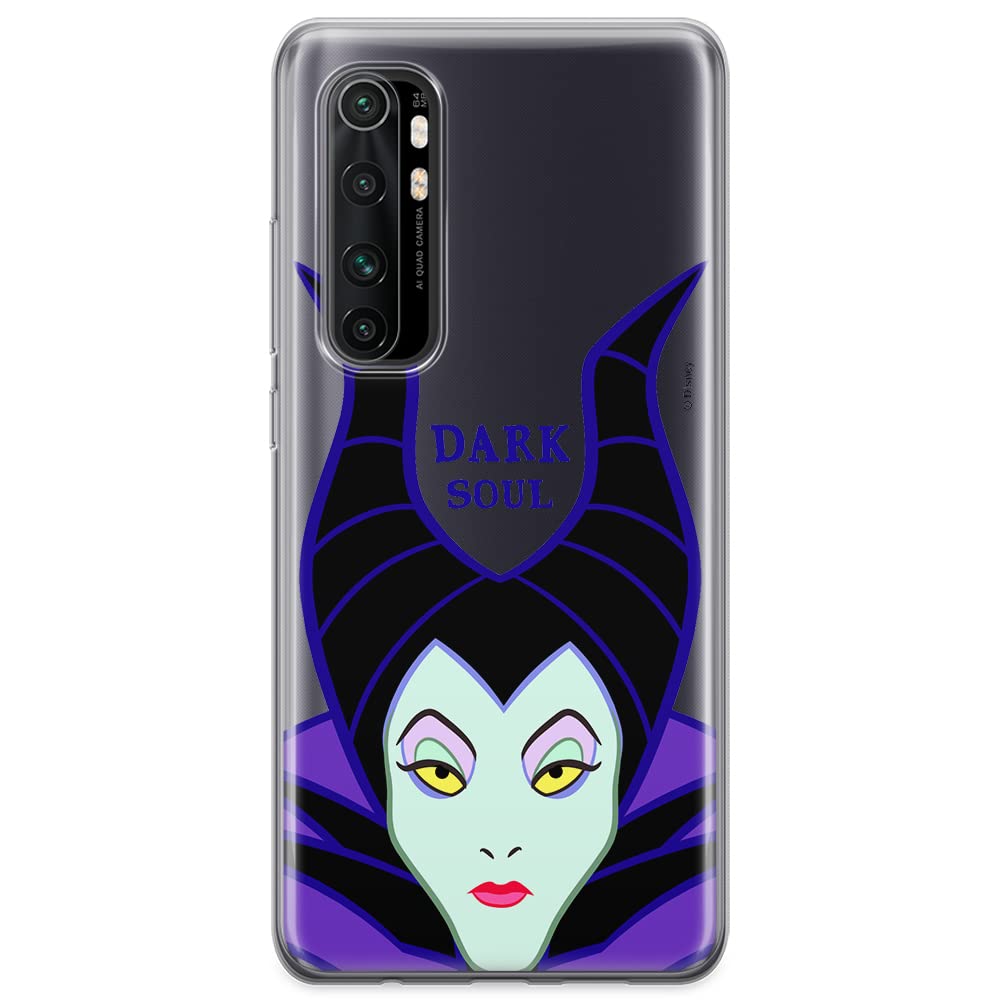 ERT GROUP mobile phone case for Xiaomi MI NOTE 10 Lite original and officially Licensed Disney pattern Maleficent 001 optimally adapted to the shape of the mobile phone, partially transparent