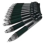 Zebra Sarasa - 0.7mm Retractable Gel Ink Rollerball Pen - Set of 12 - Forest Green Ink