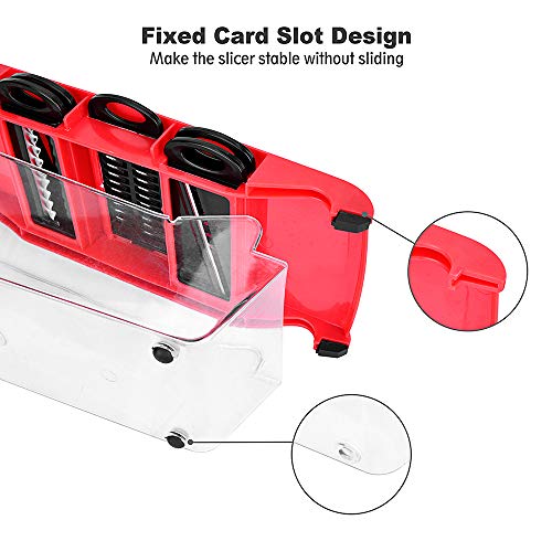 AIYEGO Mandoline Slicer, Multifunctional Vegetable Cutter Slicers with Hand Protector & Peeler, 6-in-1 Interchangeable Blades of Straight Cut/Julienne/Wave Shape/Grinding Paste