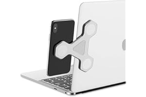 xcivi Monitor Side Mount Magnetic Bracket Laptop Duo Screen Mount - Mount Your Smartphone to Your Laptop (Sliver)