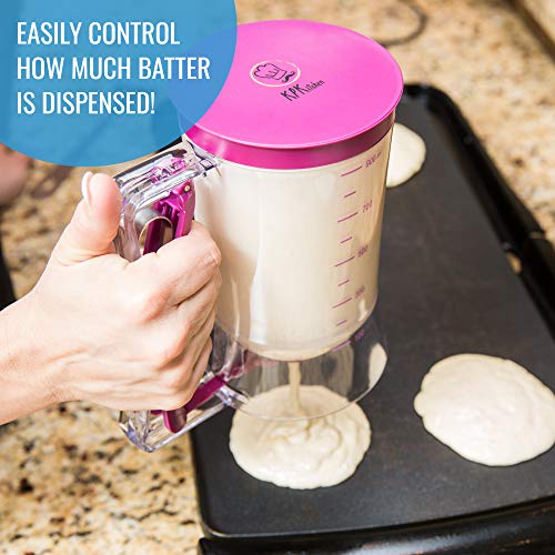 Pancake-Cupcake-Batter-Dispenser-Perfect-Baking-Tool-for-Cupcakes-Waffles-Muffin-Mix-Crepes-Cake-or-Any-Baked-Goods-KPKitchen-Easy-Pour-Home-Food-Gadget-Bakeware-Maker-with-Measuring-Label