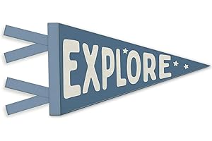 NEFMGEG Baby Boy Nursery Decor, Explore Sign Wall Felt Pennants Banners Flags, Adventure Nursery Camping Wall Hanging Decor for Kids Toddler Boys Nursery Room Bedroom Playroom