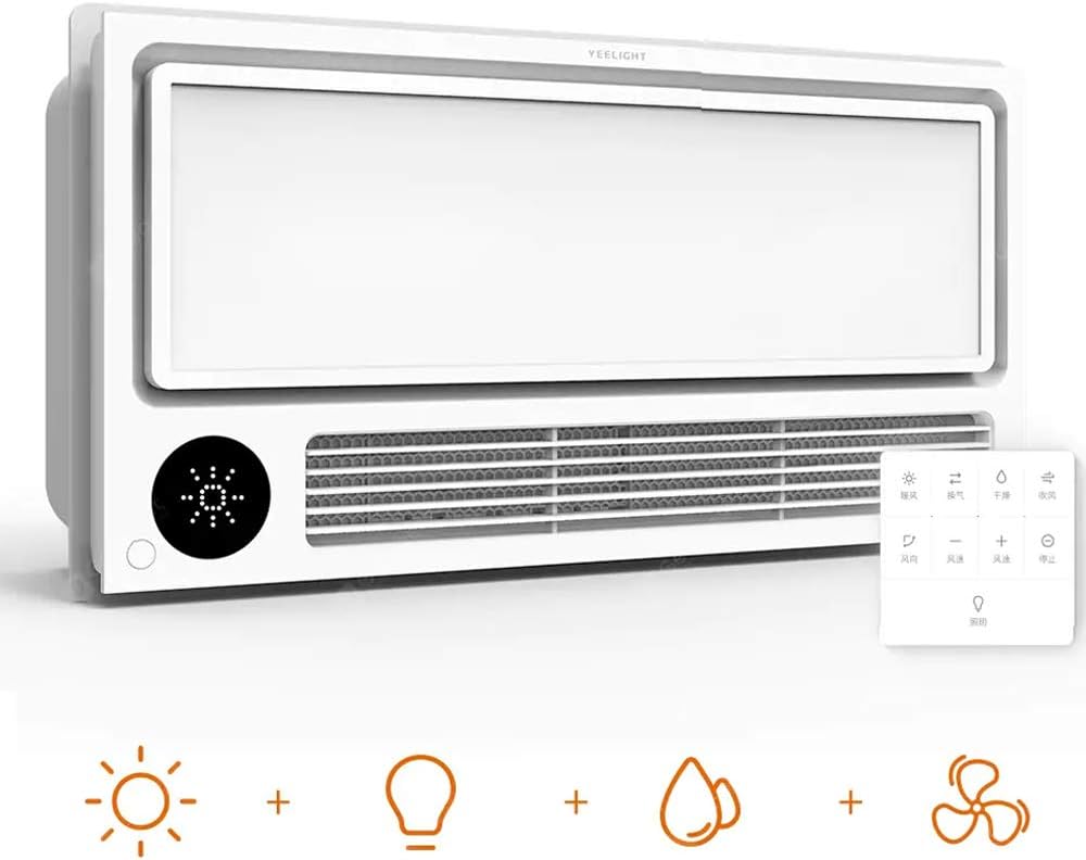 Bobique Smarts 8 in 1 Ceiling Bathroom Heater with Light Adjustable Mounted Ventilation Fan Fast Dry Voice & Remote Control