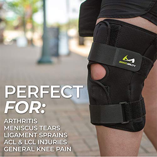 BraceAbility Plus Size Knee Brace Bariatric Hinged Wraparound Sleeve
