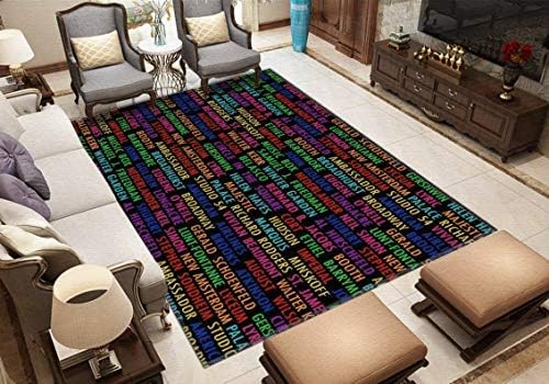 Area Runner Rug Soft Indoor Nursery Rug Non Slip Carpet For Living