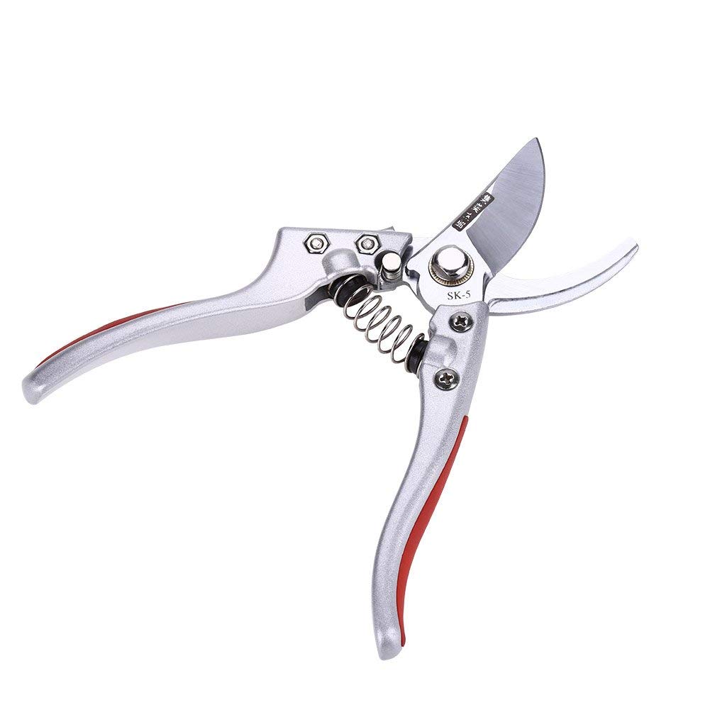 Professional Bypass SK-5 Steel Blade Gardening Hand Secateurs for Fruit Tree Pruning Shears and Bonsai Grafting Cutting Tools with Comfort Grip Handle