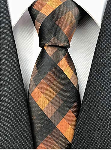 Skinny-Ties-for-Mens-Novelty-Plaid-Check-Business-Wedding-Fashion-Formal-Neckties-27-Pocket-Square-Bow-Ties