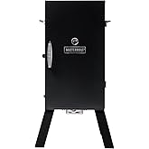 Masterbuilt&reg; 30-inch Electric Vertical BBQ Smoker with Analog Temperature Control, Chrome Smoking Racks and 535 Cooking Square Inches in Black, Model MB20070210