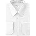 Berlioni Italy French Convertible Cuff Solid Mens Dress Shirt