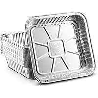 [20 Pack - 8"x8"] Propack Disposable Aluminum Foil Meal Prep Cookware Square Pans, Oven, Toaster, Grill, Cooking…
