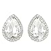 EVER FAITH Women's Austrian Crystal Wedding Teardrop Stud Earrings