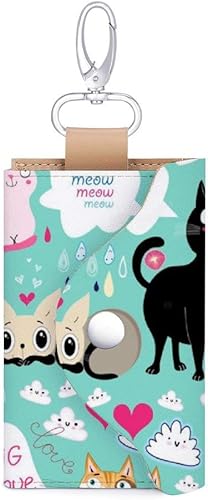 Amazon キーケース レザー カラフル かわいい 面白い 恋人 猫 本革 6連キーホルダー カードキーケース 鍵入れ コンパクト カード収納 キーリング 小銭入れ スマートキー カードキー 大容量 メンズ レディース カラビナ付き プレゼント 車キーケース Cc Yjc キーケース