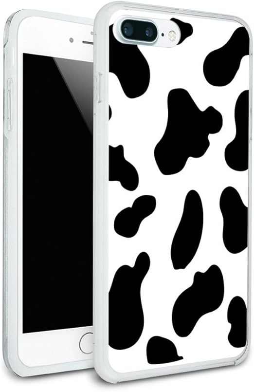 pic Iphone 8 Cow Print Case cow print black white protective slim fit hybrid rubber bumper case fits apple iphone 8 plus