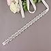 ULAPAN Rhinestone Bridal Belt Sashes for Women Dress, Diamond Wedding Belts Sash Ribbon for Bridesmaid Prom Gowns (off White)
