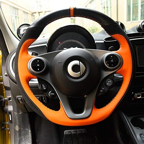 WWEEO steering wheel cover Automotive interior Diameter 38CM car DIY Steering Wheel Covers for smart 453 fortwo forfour styling accessories