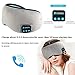 Sleep Headphones Bluetooth Sleep Mask, ONSON 5.0 Wireless Bluetooth Sleeping Eye Mask Headphones, Adjustable Soft Music Travel Eye Shades with Built-in Speakers Microphone Handsfree Washable - Gray