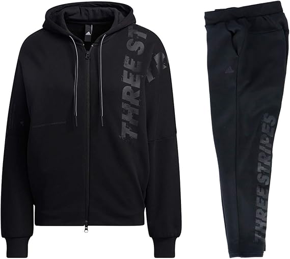 Amazon アディダス スウェット レディース 上下 Adidas パーカー パンツ パーカー ビッグロゴ Blk フィットネス トレーニング スウェット パーカー 通販