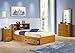 Palace Imports 100% Solid Wood Kansas Twin Mate’s Bed, Bed Only, Java, 15”H x 42”W x 76”L, 12 Slats, 2 Drawers Included. Optional Headboard, Rail Guard Sold Separately. Requires Assembly