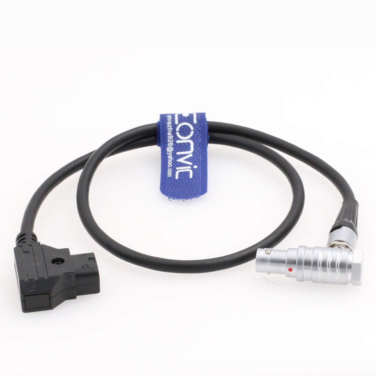 Eonvic D-Tap 2pin Male to FJK Elbow 4-pin Female for Canon C300 Mark II Power Cable