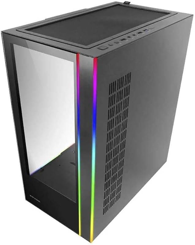 MC-Ultra, Torre de Jogos Custom XXL E-ATX, Fita LED dupla ARGB, Janela de Vidro Dupla Temperada, Estrutura Vertical de Câmara Dupla, Preto