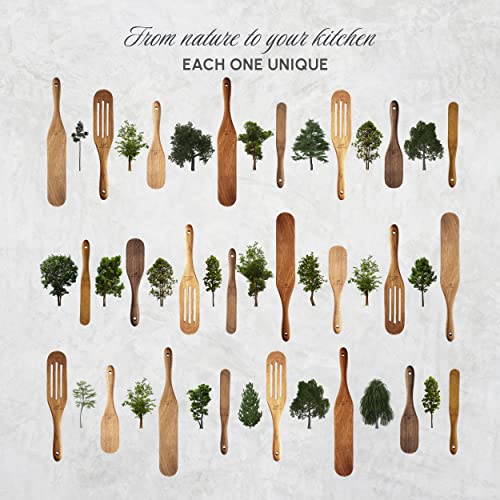 Wooden Spurtle Spatula Set; Home We Love Natural Cookware; Easy Non ...