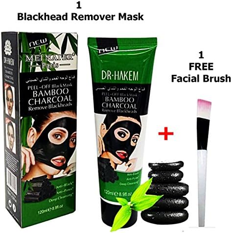 Blackhead Remover Mask - Free Facial Mask Brush X-Large 120ML Size Peel Off Facial Mask Easily Removes Blackheads Pimples Whitehead Acne Opens Clogged Pores Enjoy a Soft and Smooth Face